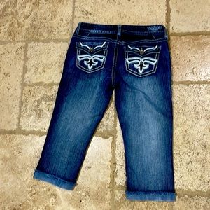 Hydraulic White stitched Bailey Capris Size 7/8